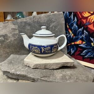 Blue and White Collectible Tetley Tea Teapot